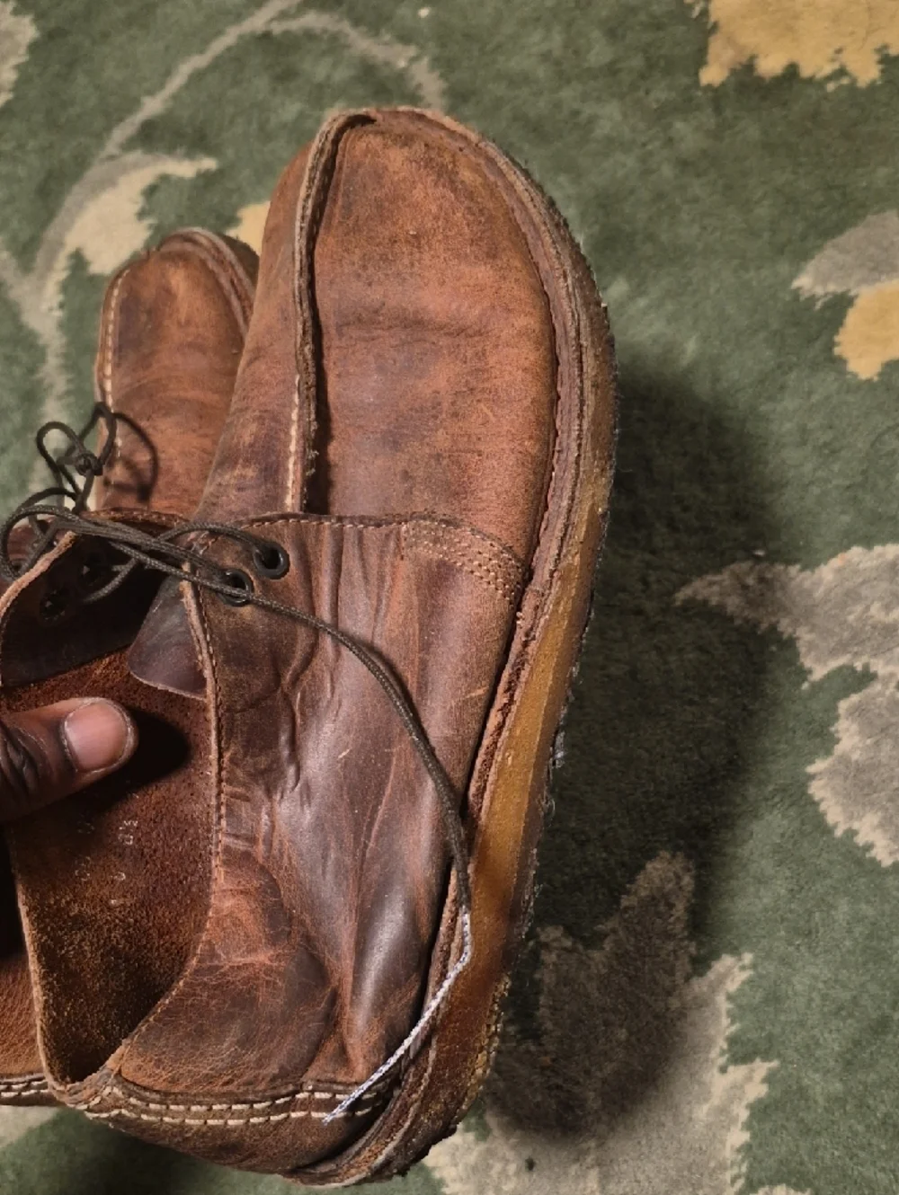 Clarks Brown Leather Chukka Boots - Lace-Up Casual